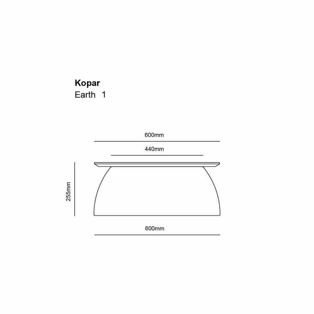kopar_table base_Earth1_technical sheet